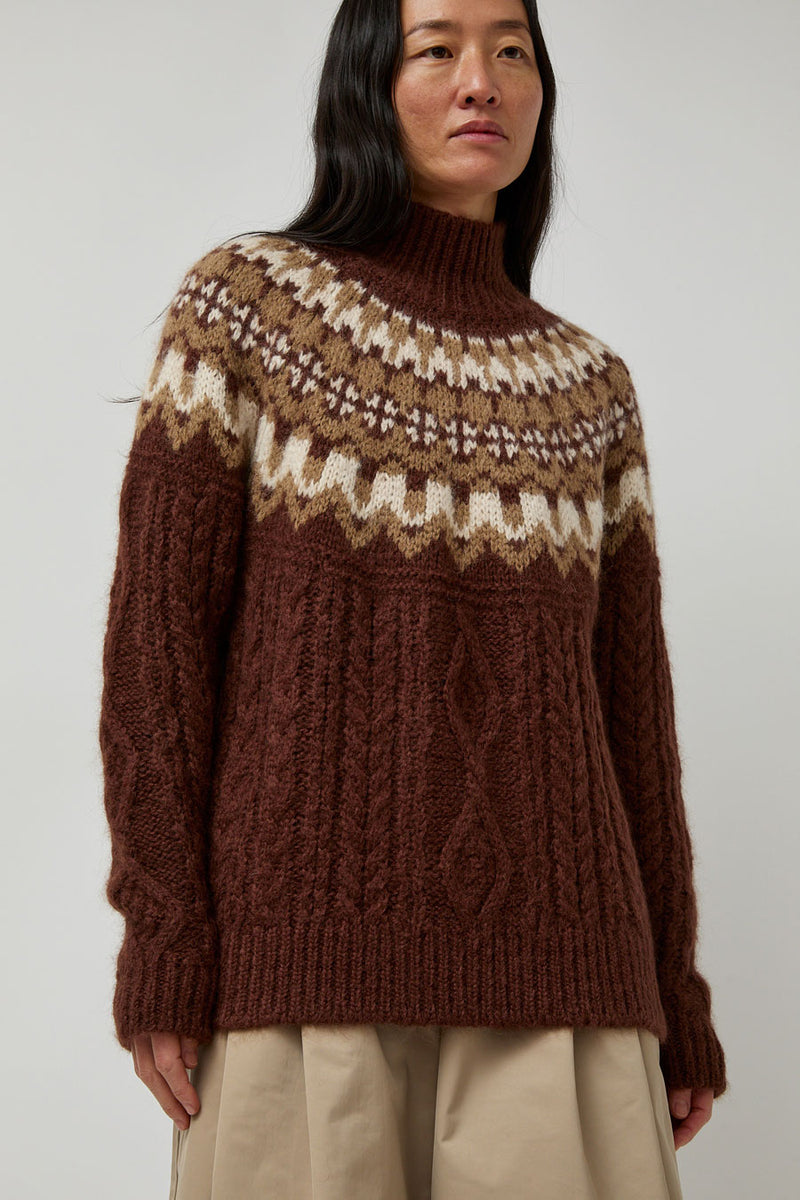 Batoner Nordic Mohair Turtleneck in Brown