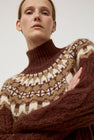 Batoner Nordic Mohair Turtleneck in Brown