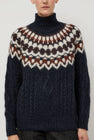 Batoner Nordic Mohair Turtleneck in Navy