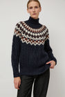 Batoner Nordic Mohair Turtleneck in Navy