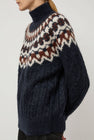 Batoner Nordic Mohair Turtleneck in Navy