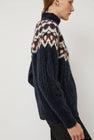 Batoner Nordic Mohair Turtleneck in Navy