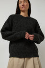 Batoner Tweed Signature Crewneck in Black