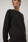 Batoner Tweed Signature Crewneck in Black