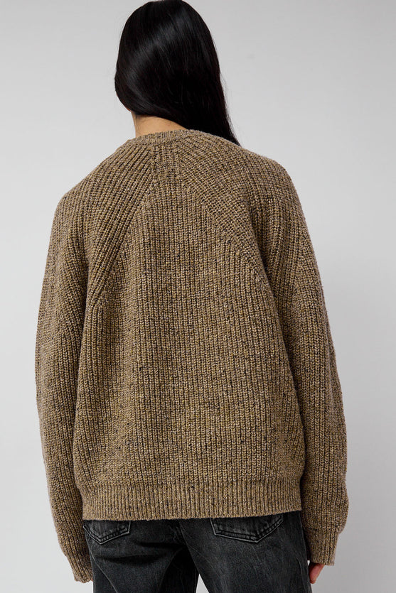 Batoner Tweed Signature Crewneck in Olive