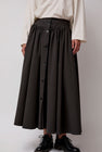 Black Crane Circle Skirt in Dark Grey