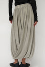 Black Crane Double Layered Drapy Skirt in Limestone