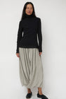 Black Crane Double Mesh Turtleneck in Black