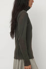 Black Crane Double Mesh Turtleneck in Slate