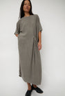 Black Crane Greek Dress in Dark Stone
