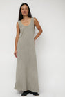 Black Crane Maxi Dress in Limestone
