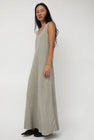 Black Crane Maxi Dress in Limestone