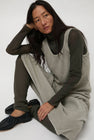 Black Crane Maxi Dress in Limestone