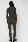 Black Crane Mesh Leggings in Slate