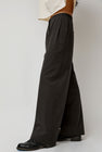 Black Crane Straight Trousers in Dark Grey