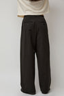 Black Crane Straight Trousers in Dark Grey