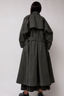 Black Crane Unisex Coat in Slate