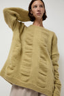 Black Crane Waterfall Sweater in Lime