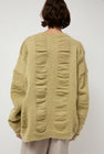 Black Crane Waterfall Sweater in Lime