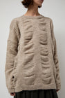 Black Crane Waterfall Sweater in Natural