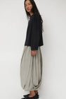 Black Crane Wide Long Sleeve Tee in Black