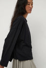 Black Crane Wide Long Sleeve Tee in Black