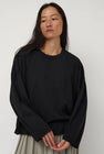 Black Crane Wide Long Sleeve Tee in Black