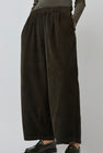 Black Crane Wide Pants in Dark Forest