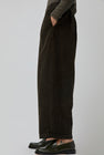 Black Crane Wide Pants in Dark Forest