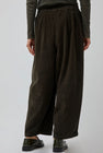 Black Crane Wide Pants in Dark Forest
