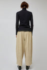 Black Crane Wide Pants in Ivory