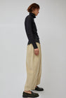 Black Crane Wide Pants in Ivory