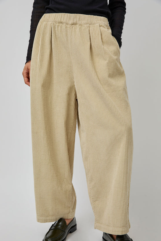 Black Crane Wide Pants in Ivory