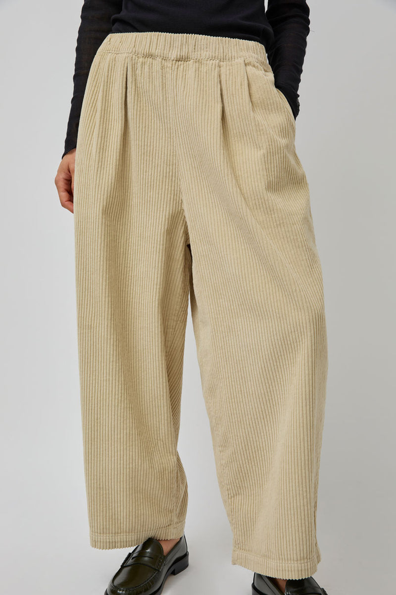 Black Crane Wide Pants in Ivory