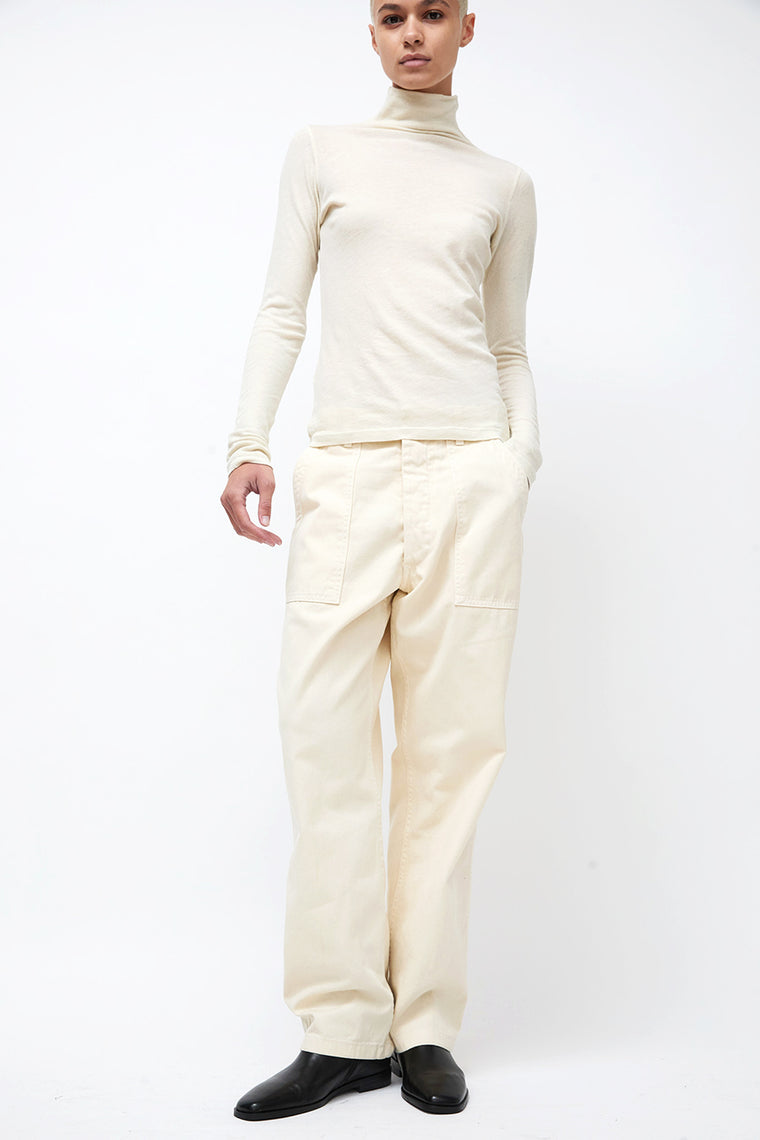 Black Crane Army Pants in Natural