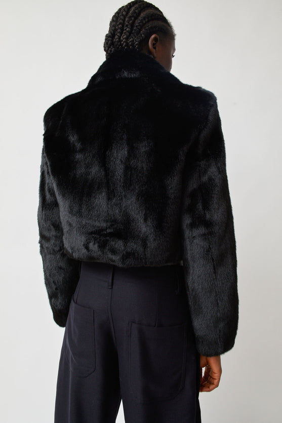 Blossom Morse Fur Jacket in Black