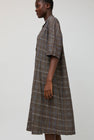 Boboutic A Quadretti Dress in Brown and Avio Mix