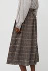 Boboutic A Quadretti Skirt in Brown and Avio Mix