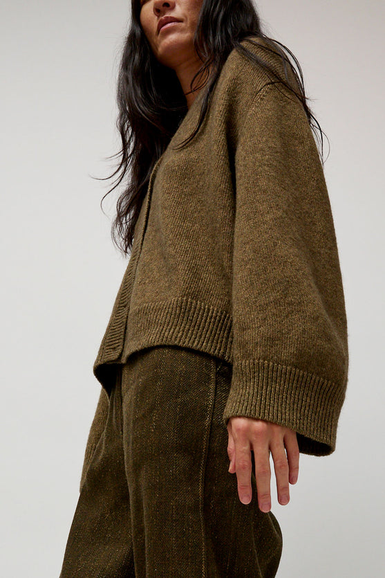 Boboutic Climbing Flax Cardigan in Olive