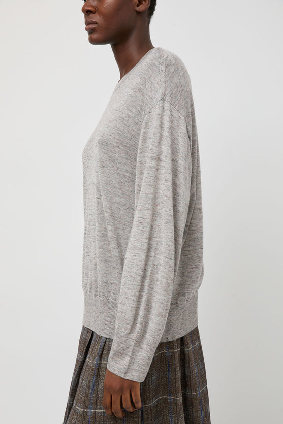 Boboutic Silk and Cashmere Sweater in Grey and Pink