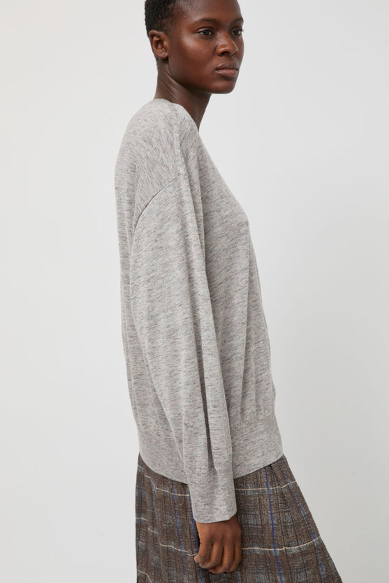 Boboutic Silk and Cashmere Sweater in Grey and Pink