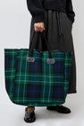 Brady Large Carryall in Green Tartan Wool
