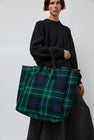 Brady Large Carryall in Green Tartan Wool
