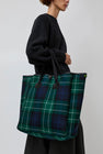 Brady Large Carryall in Green Tartan Wool