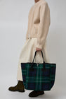 Brady Small Carryall in Green Tartan Wool