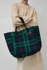 Brady Small Carryall in Green Tartan Wool