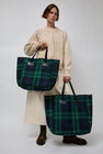 Brady Small Carryall in Green Tartan Wool