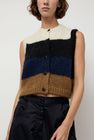 CORDERA Alpaca Mohair Waistcoat in Stripe