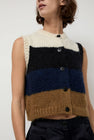 CORDERA Alpaca Mohair Waistcoat in Stripe