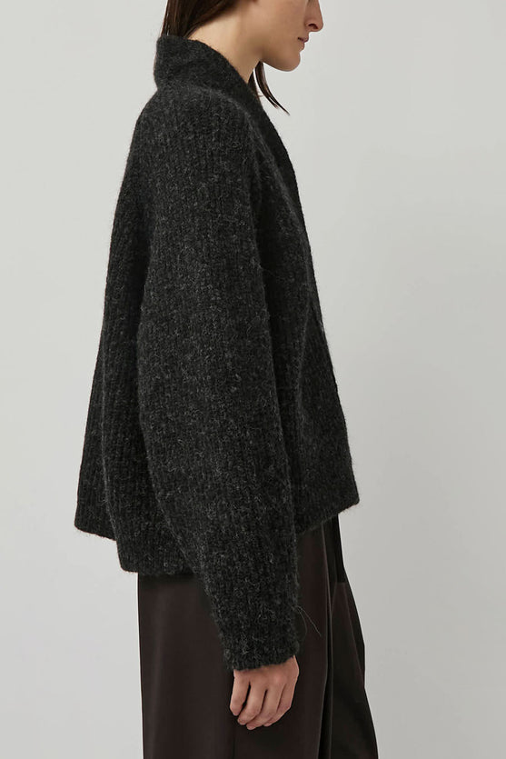 CORDERA Baby Alpaca Cardigan in Anthracite